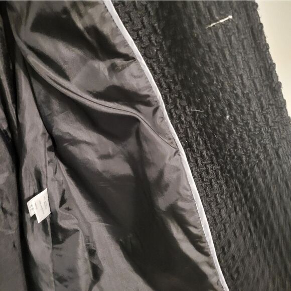 Calvin Klein Black Wool Blend Womens Pea Coat, Size 4 - Picture 6 of 8